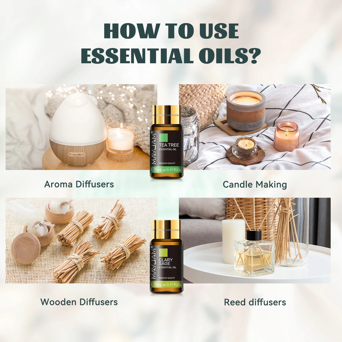 MAYJAM 35 Bottles Essential Oils Kit Gift Box ,Lavender Jasmine Vanilla Lemon Eucalyptus Sandalwood Frankincense SweetOrange Ylang Rose Bergamot Tea Tree Lemongrass Patchouli Rosemary Geranium Citronella Aromatherapy Oil for