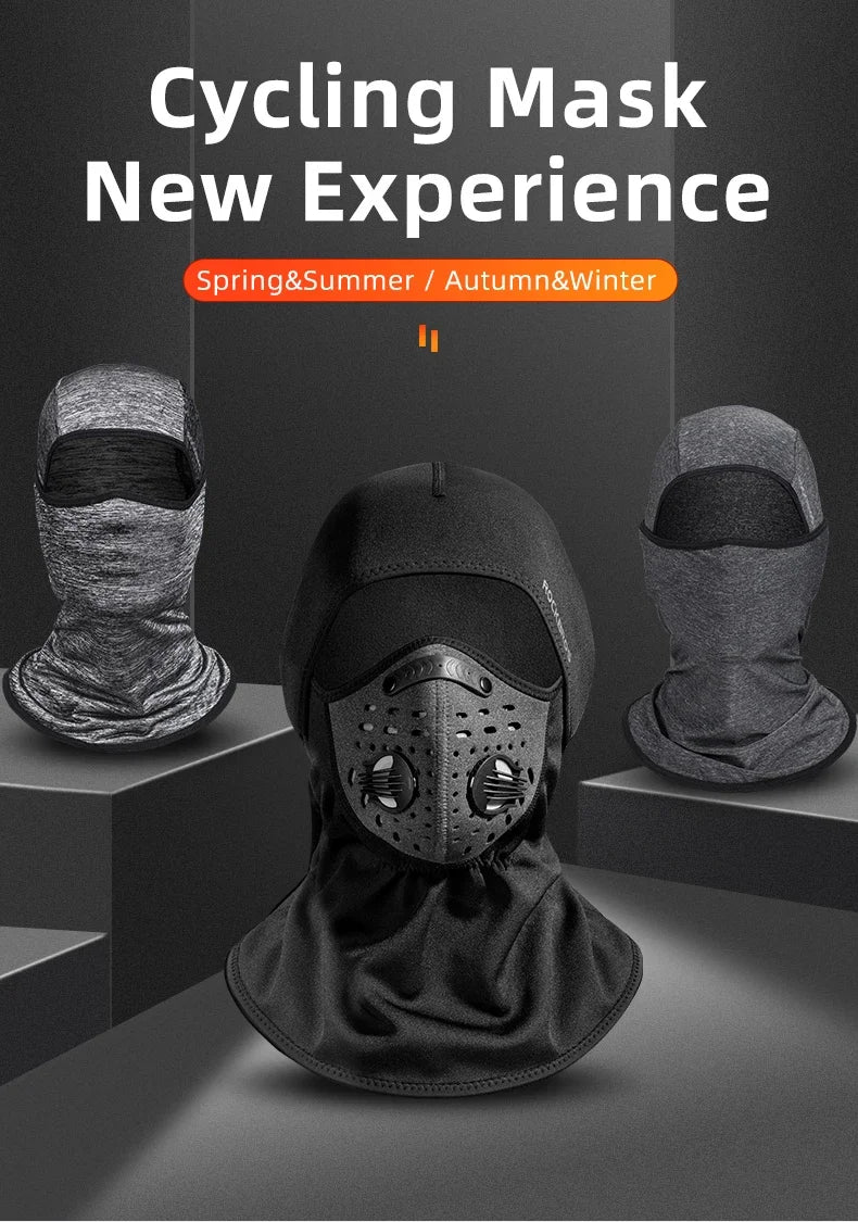ROCKBROS Winte Maskr Balaclava Scarf Keep Warm Moto Cyling Mask Fishing Skiing Mask Bicycle Scarf Motorcycle Scarf Bike Hat