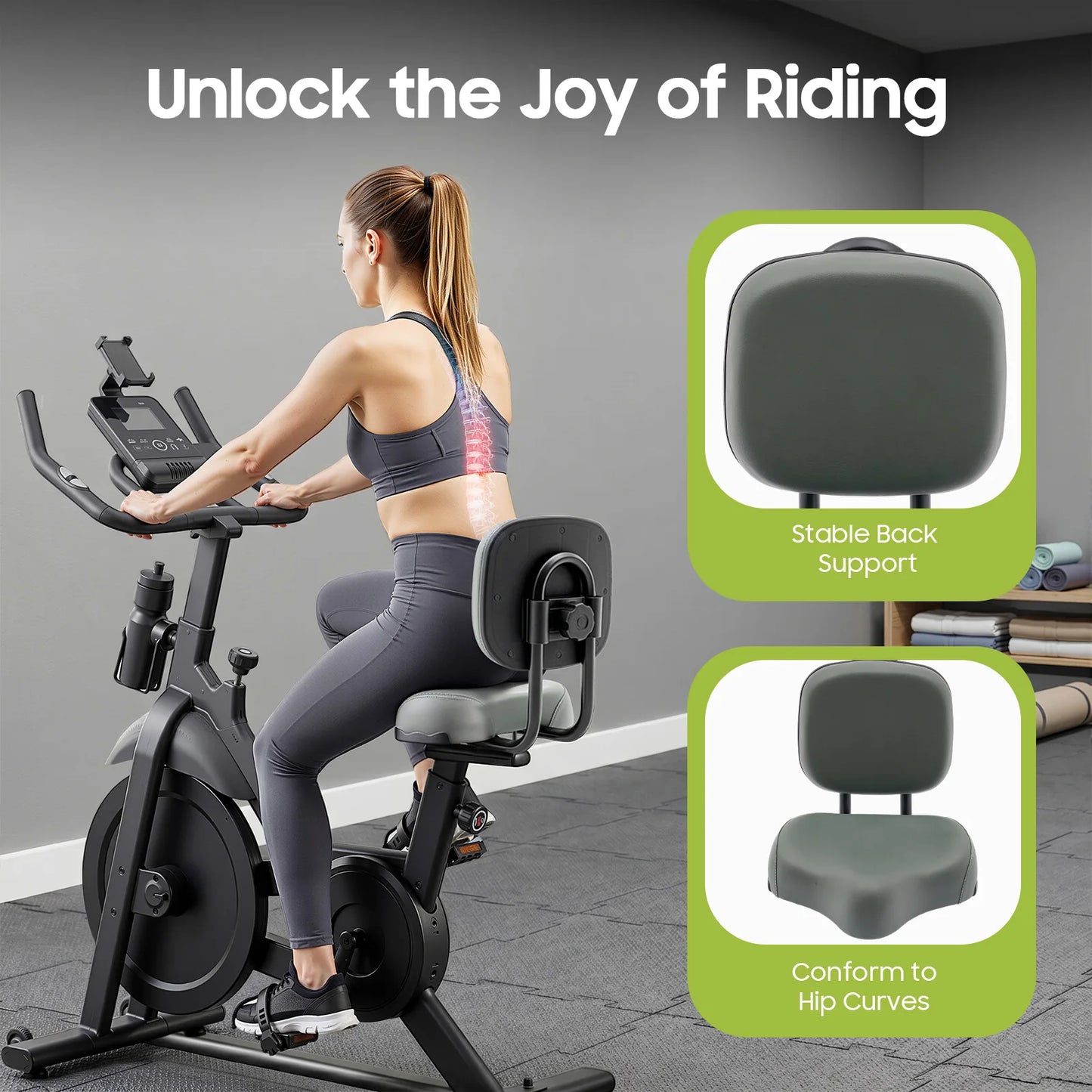 Gray Electric Tricycle Seat With Adjustable Backrest  Iron Frame 23-35cm Height Adjust  For E-Bike Beach Trike Adult Kid Riding