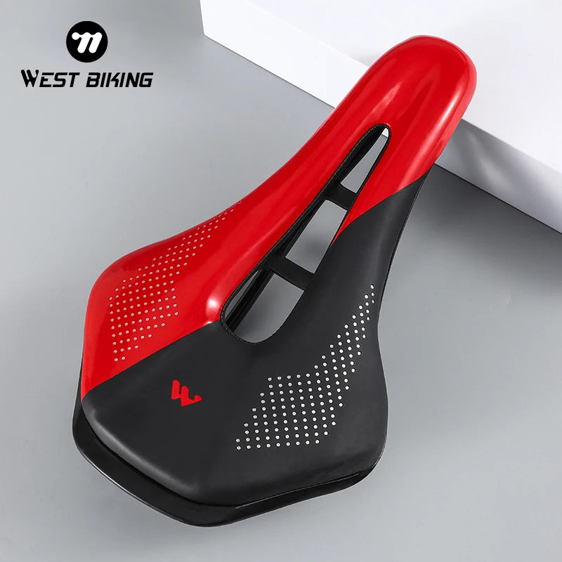 WEST BIKING Bicycle Saddle Hollow Breathable Road Bike Seat Ultralight Durable Shockproof Bicycle Seat Cushion Cycling Parts